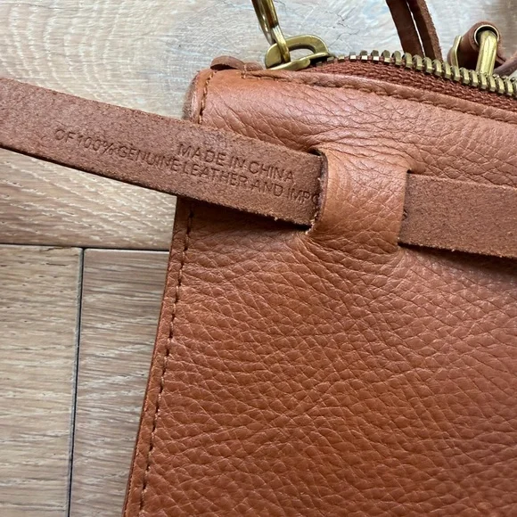 Madewell 100% Leather Belt Bag Crossbody Brown • New With Tags - Picture 4 of 5